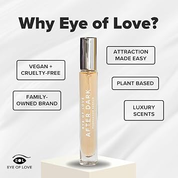 Eye Of Love After Dark Pheromone Parfum for Women, 10ml Travel Size, Warm Evening Fragrance for Nighttime Wear
