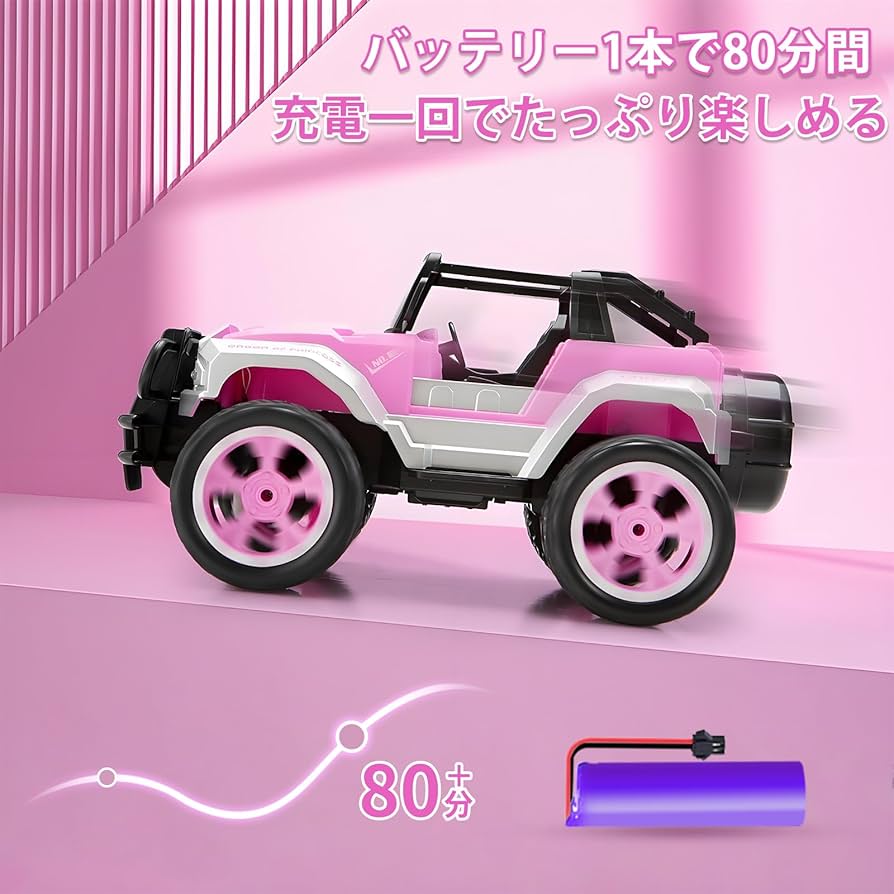 Amazon.co.jp: Carox ラジコン 女の子 車 1/16スケール 可愛い人形