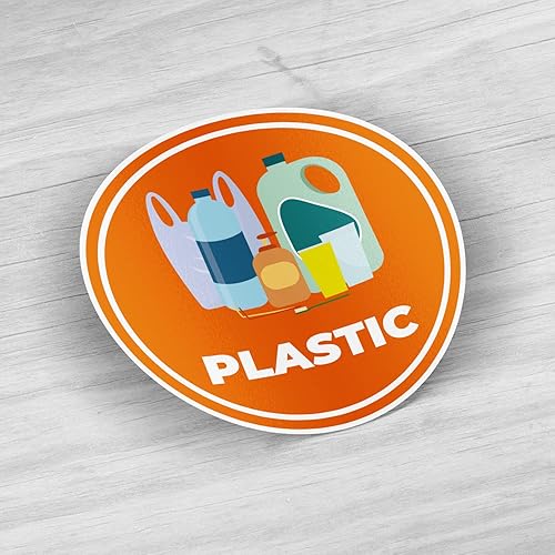 Miniatura 3 de Bote de basura de plástico para reciclaje de compost de cocina  Parachoques de coche, portátil, botella de agua, pared, ventana impermeable vinilo