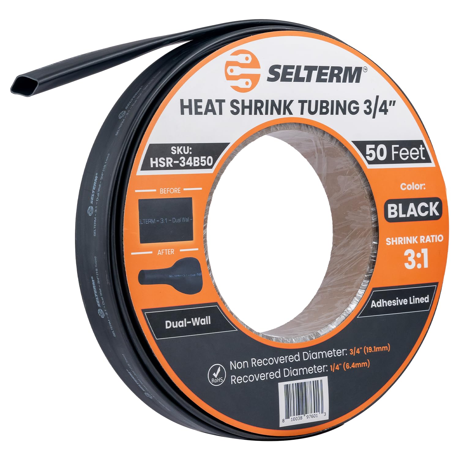 SELTERM Heat Shrink Tubing Kit - 108 Pcs Marine Grade -14 SELTERM Heat Shrink Tubing Kit - 108 Pcs Marine Grade -14