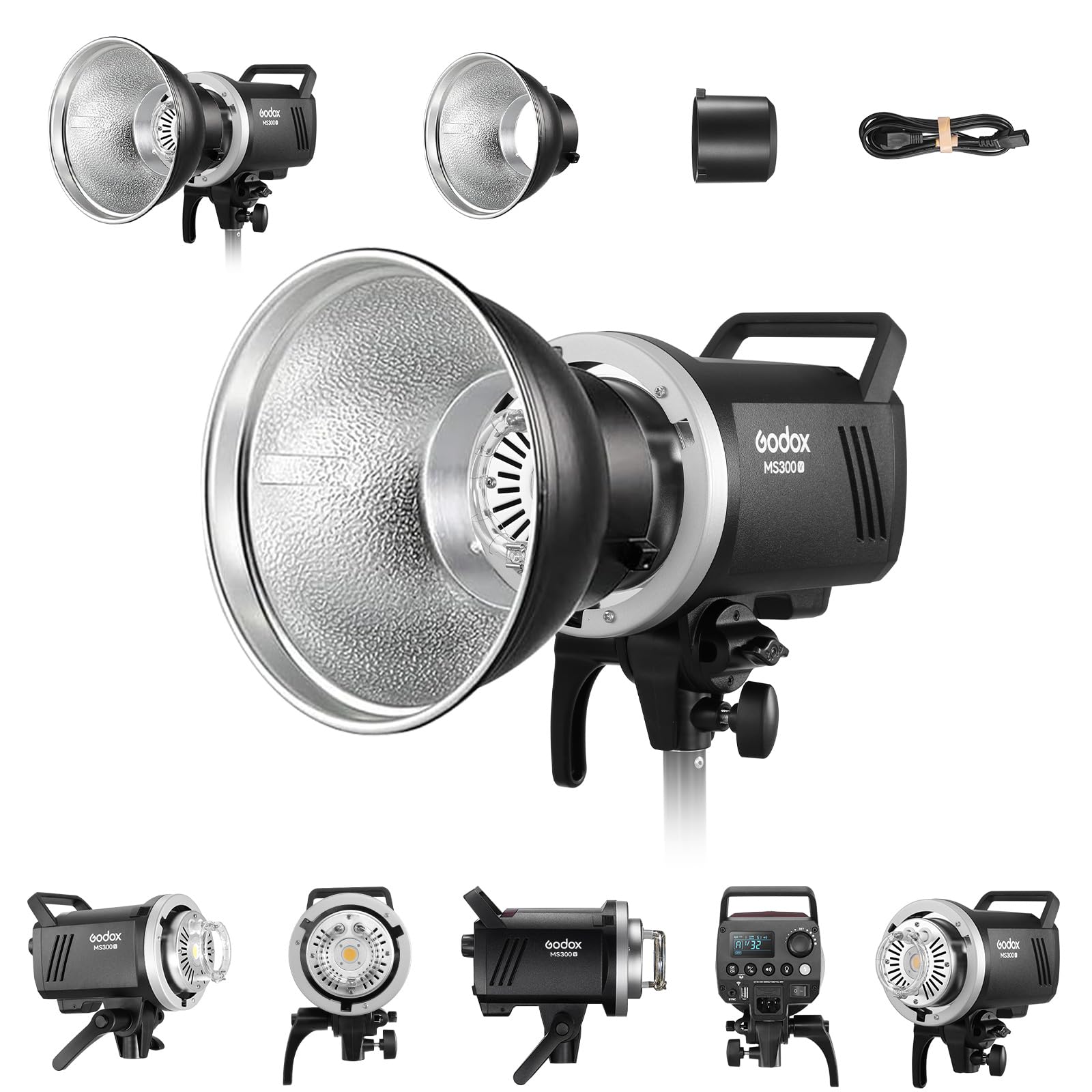 Amazon.com : Godox MS300V 300Ws GN58 Compact Studio Strobe Flash
