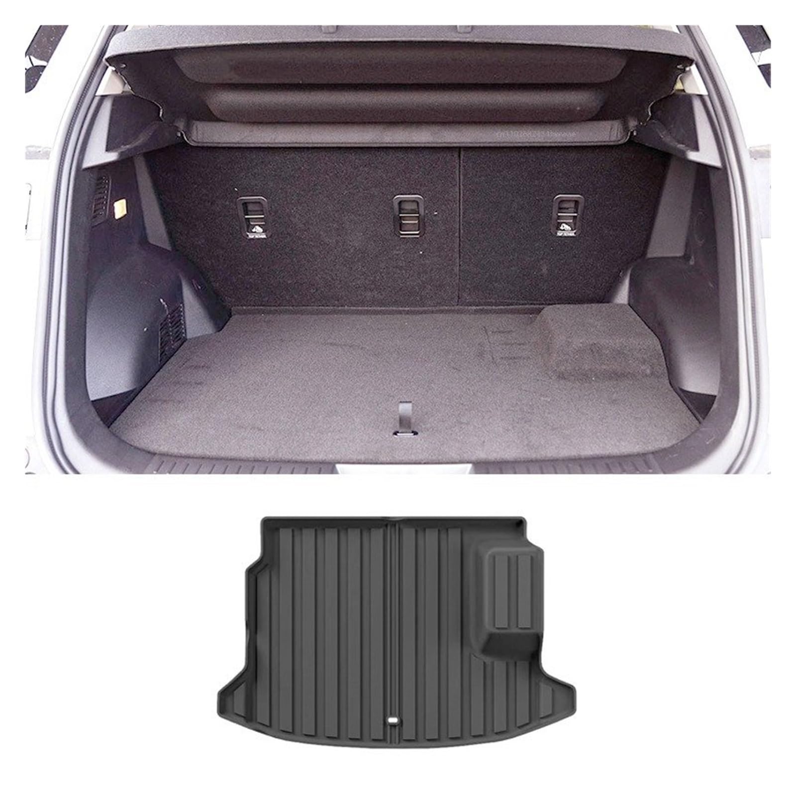 Alfombrilla Maletero Coche para Ebro S400 para HEV para Chery para Tiggo 4 para CSH para PHEV 2025 2026 TPE Estera De Maletero Bandeja Revestimiento Protector Barro(Trunk-Mat)