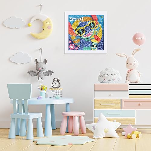 Miniatura 2 de Kits de pintura de diamantes 5D para niños y adultos con marco, puntada de bricolaje con gemas de diamante para niños, arte y manualidades para