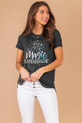 Miniatura 3 de Magic Coordinator - Camiseta casual de Magic Kingdom, camiseta familiar para vacaciones, castillo, tops gráficos