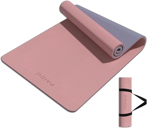 Yoga Mat 8mm Super Thick TPE Fitness Mat  SGS Certified  Non-Slip, Odorless & Tear-Resistant  Unisex with Strap  for Yoga, Pilates, Meditation &