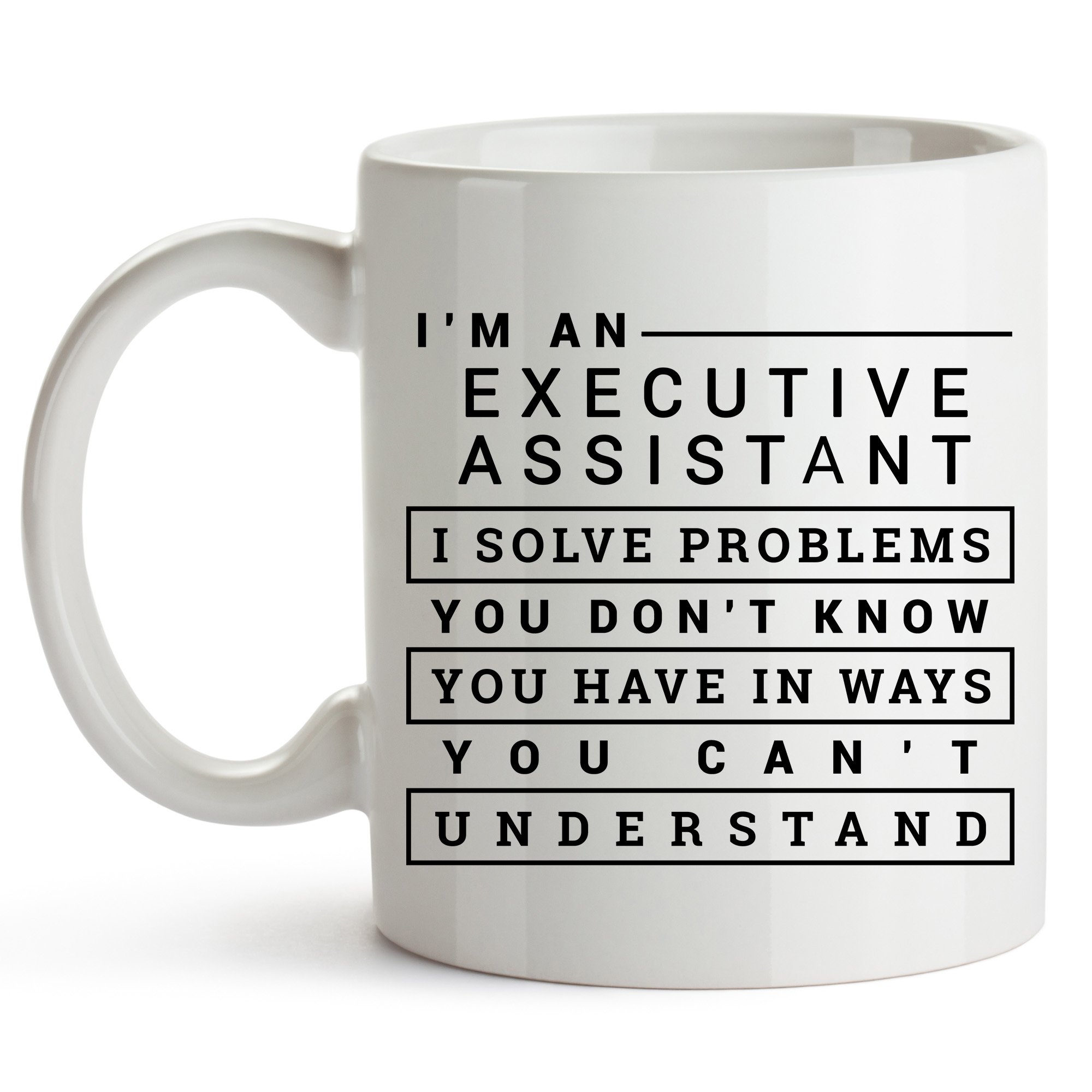 YouNique Designs Executive Assistant Mug, 11 Ounces, Funny Executive Assistant Coffee Cup