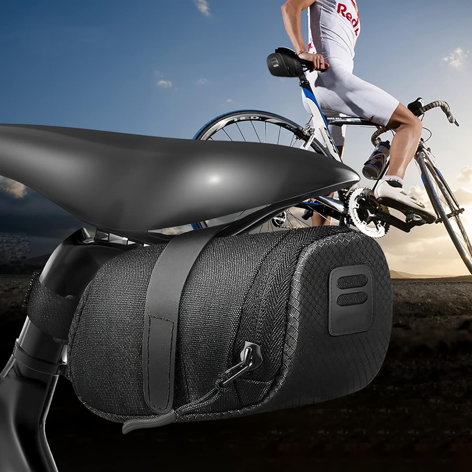 Bike Polyester Waterproof Storage Cycling Tail Rear Pouch Bag Durable Bicycle Accessories Saddle Bag Folding Car Tail Bag