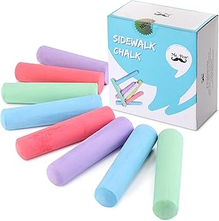 Mr. Pen- Sidewalk Chalk, 8 Pcs, Assorted Colors, Non-Toxic, Jumbo Chalk, Washable Chalk, Sidewalk Chalk for Kids, Chalk, K...