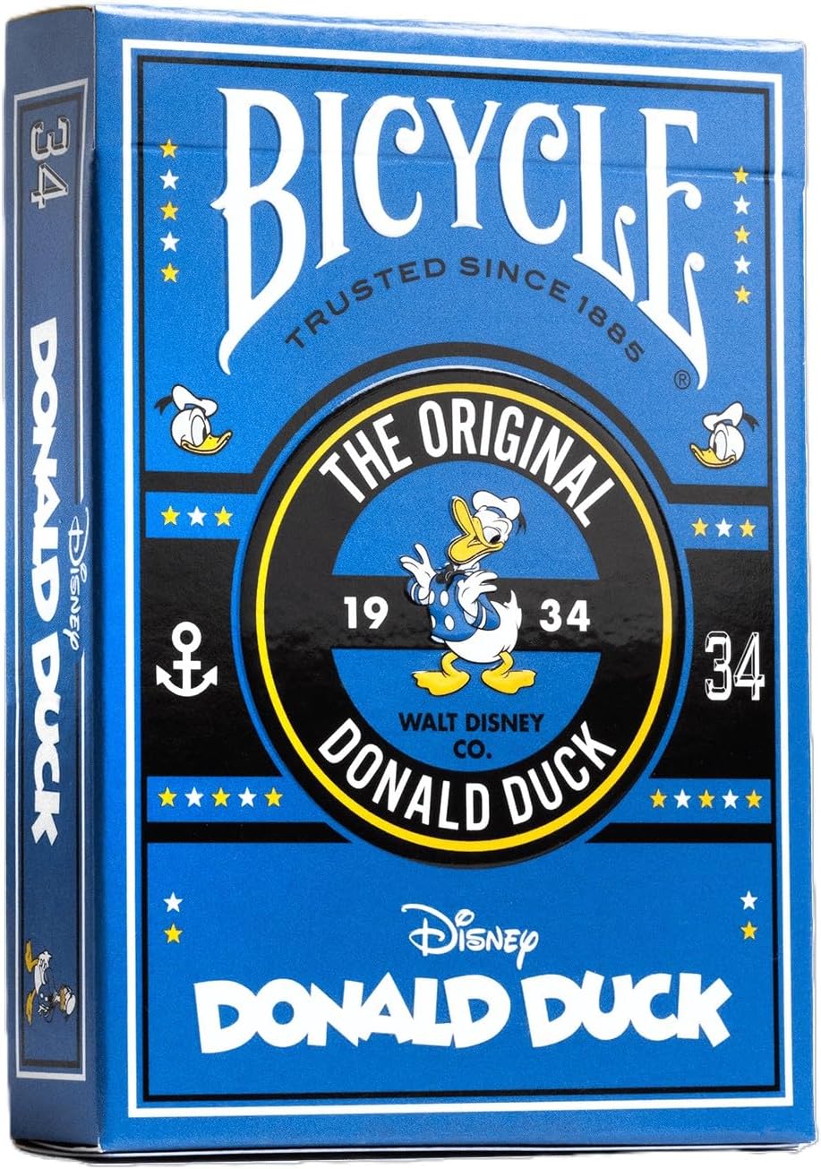 Tenyo Disney Bicycle Playing Cards Donald Duck Bicycle Poker Size (2.5" x 3.5") 6+