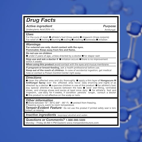 Miniatura 8 de Spray antifúngico para el tratamiento de pies de atletas, alivia la picazón, el ardor y el enrojecimiento, fórmula de secado rápido para tiña y