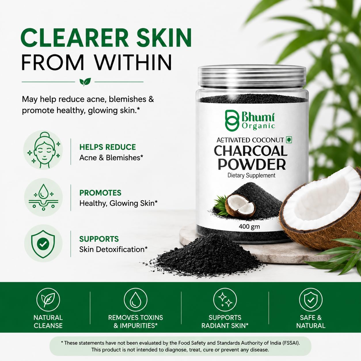 Activated Charcoal Powder 400g 3