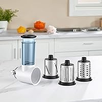 Vista 3 de Slicer Shredder Attachment for KitchenAid Stand Mixer, Cheese Grater Attachment for KitchenAid Stand Mixer, Food Processor with 3 Blades by HOZODO
