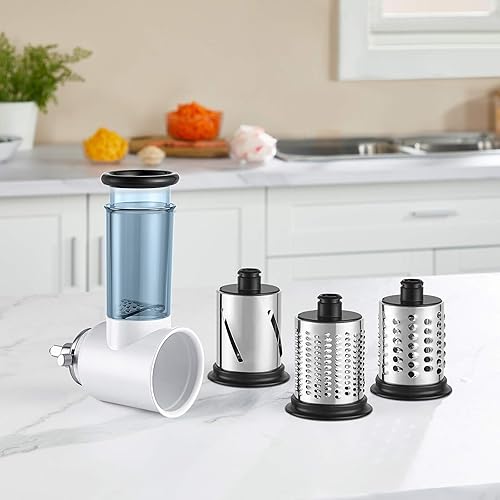 Miniatura 3 de Accesorio triturador de rebanador para batidora de pie KitchenAid, accesorio para rallador de queso para batidora de pie KitchenAid, procesador de