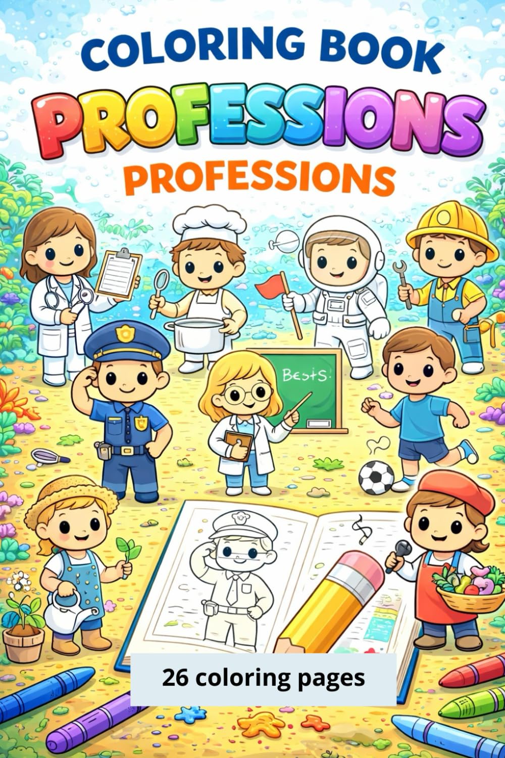 Jobs Coloring Book for Toddlers: Simple and Fun Profession Drawings for Kids Ages 2–4