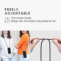 Vista 4 de kwmobile Funda cruzada compatible con Xiaomi Redmi Note 8 (2019/2021) - Funda de silicona TPU con correa - Negro