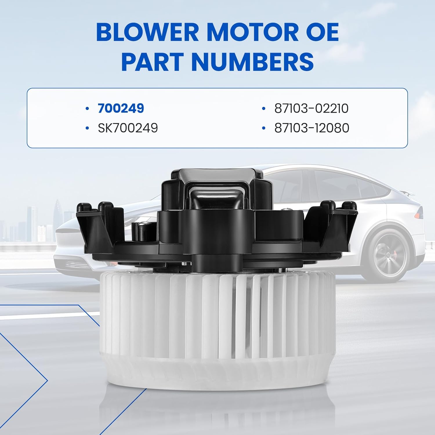 HVAC Blower Motor 700249 Compatible with Toyota Corolla 2009-2019, Prius 2010-2016, Blower for 87103-02210, 87103-12080, SK700249 A/C Blower Motor Assembly for 2012-2017 Prius V
