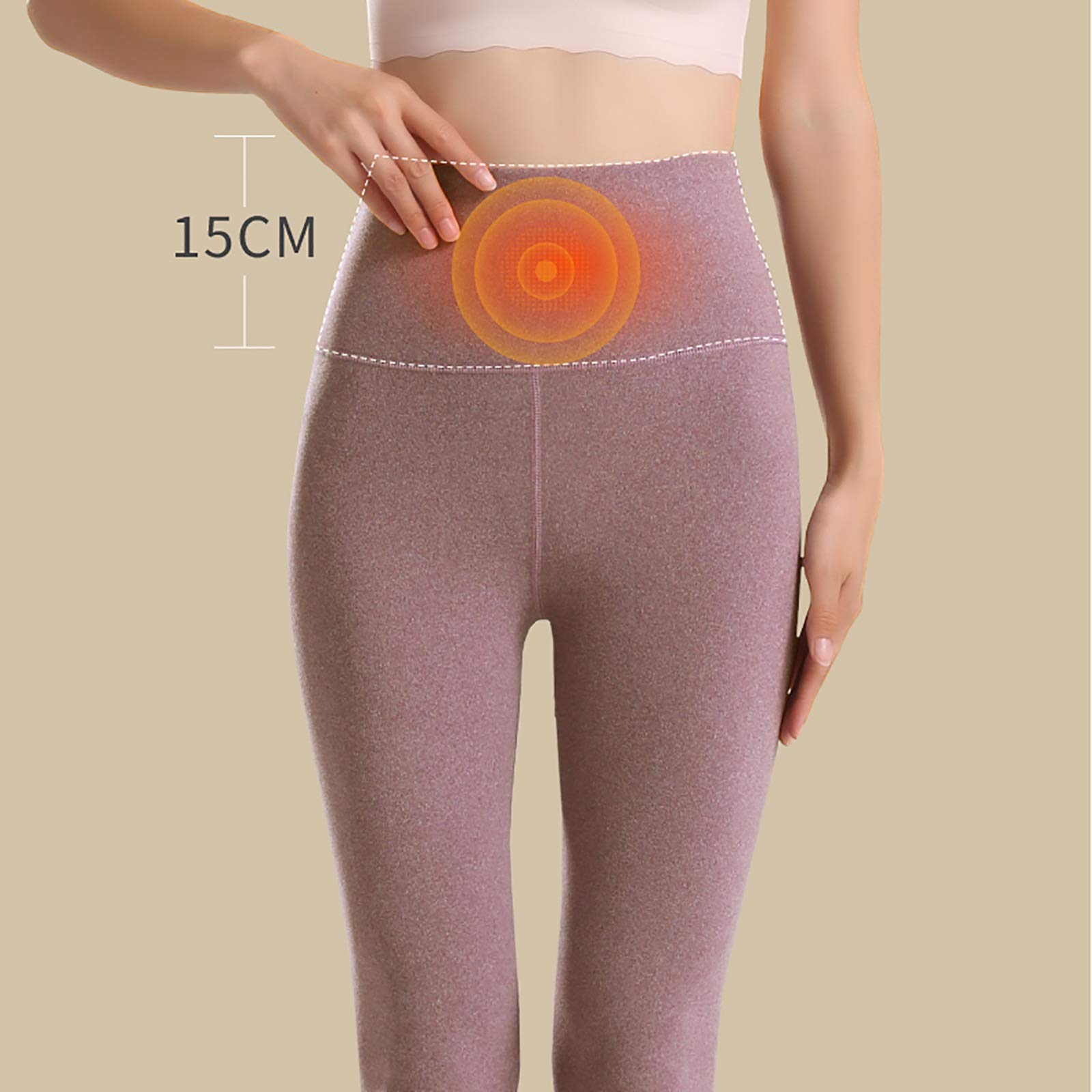 G&F Damskie legginsy spodnie termiczne spodnie z wysokim stanem rozciągliwe spodnie utrzymują ciepło zima