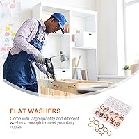 Vista 3 de 200pcs Copper Sealing Gasket Flat Washer Kit Assortment for Industrial and Automotive Applications