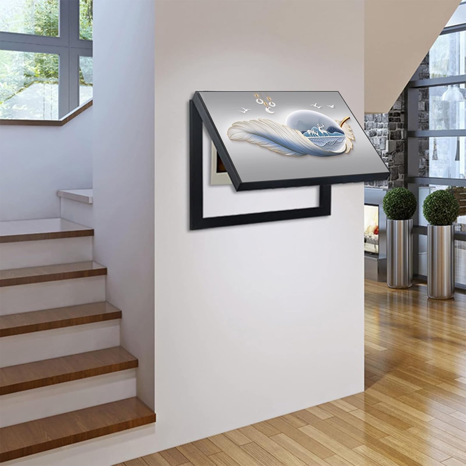 Copertura Decorativa Moderna del Contatore Elettrico Quadro Copri Quadro Elettrico Coperchio Contatore Elettrico Decorativo Quadro Copri Contatore(C,45x35cm)