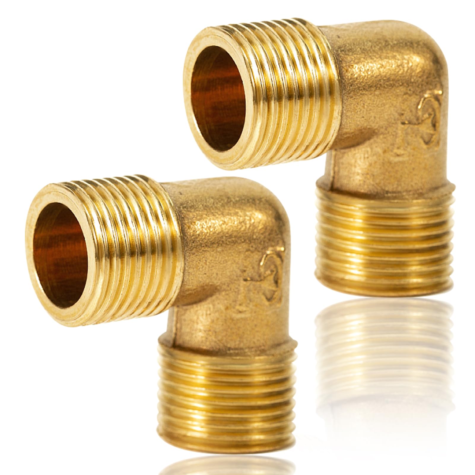 DIYCUT 2 Pièces Coudes En Laiton 90° G3/4" IG/AG Avec Joint Torique, DN20 Mobile Raccord Coudé, 3/4" Pouce 90° Filetage Intérieur/Extérieur Raccord, Coudé Pour Connexions De Tuyaux