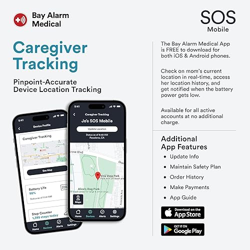 Miniatura 9 de Bay Alarm Medical SOS Mobile GPS - Alerta médica 247 con detección de caídas opcional para personas mayores - Llamada para activar - Sistema de