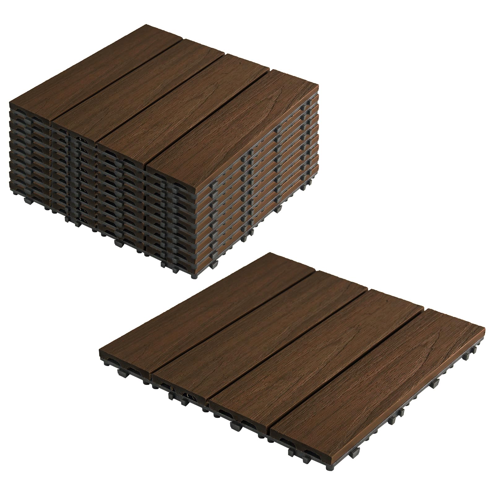 Amazon | ユーカー（Euker）ウッドパネル ウッドデッキ 人工木 30×30cm