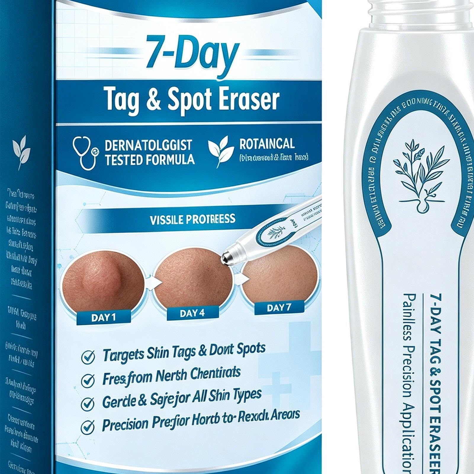 Bolígrafo para la eliminación de verrugas – Solución suave de absorción rápida de 15 ml, aplicador para el tratamiento de verrugas planas, herramienta de precisión para el cuidado de la piel, fórmula