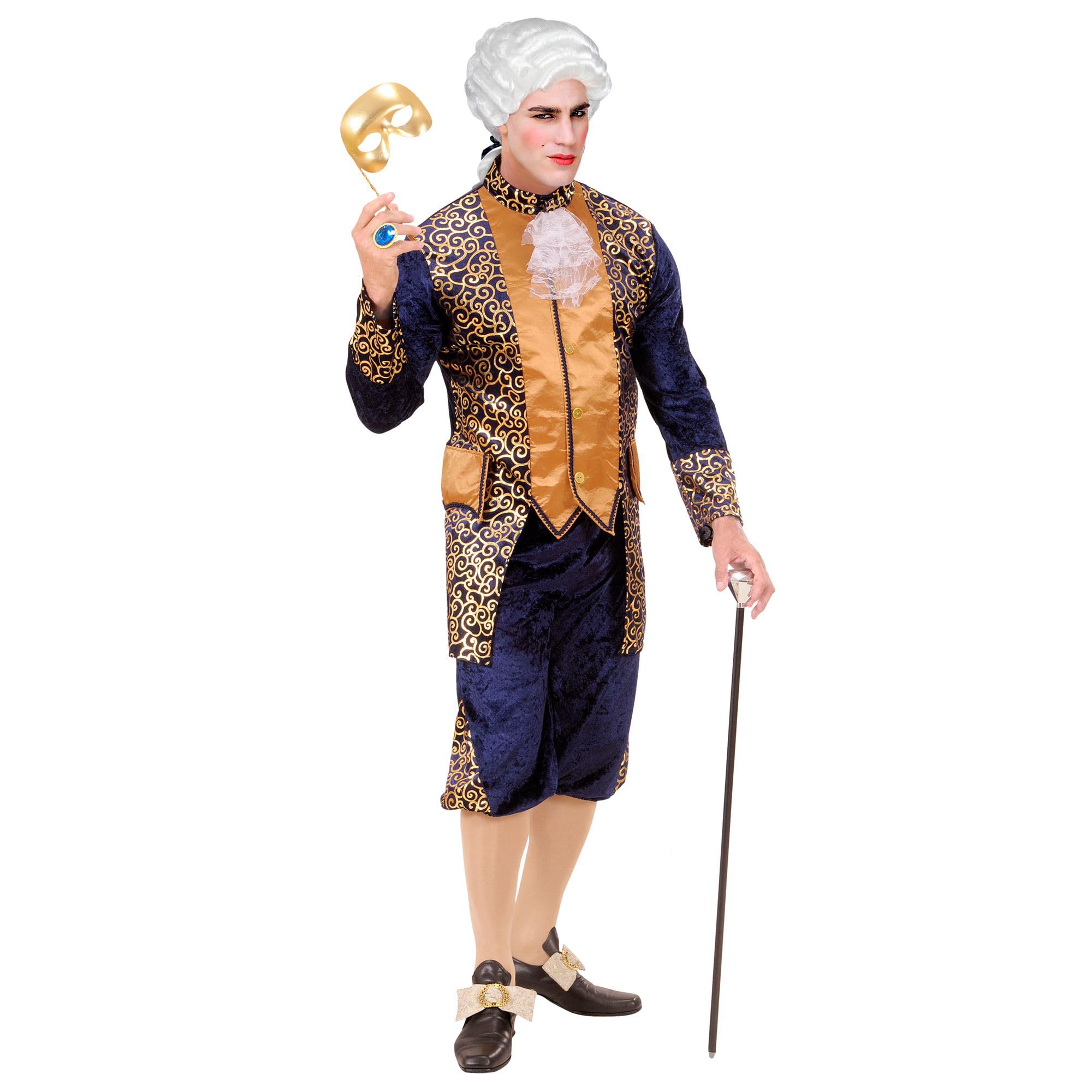 Blue Marquis Costume Small for Medieval Royalty Middle Ages Fancy Dress