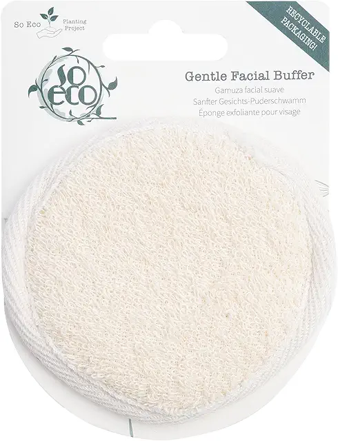 Esponja Exfoliante Facial So Eco Amable - Algodón Natural para Piel Sensible