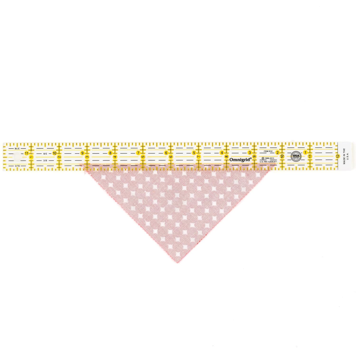 Omnigrid 1 x 12-Inch Ruler, Clear Quilting and Sewing Ruler