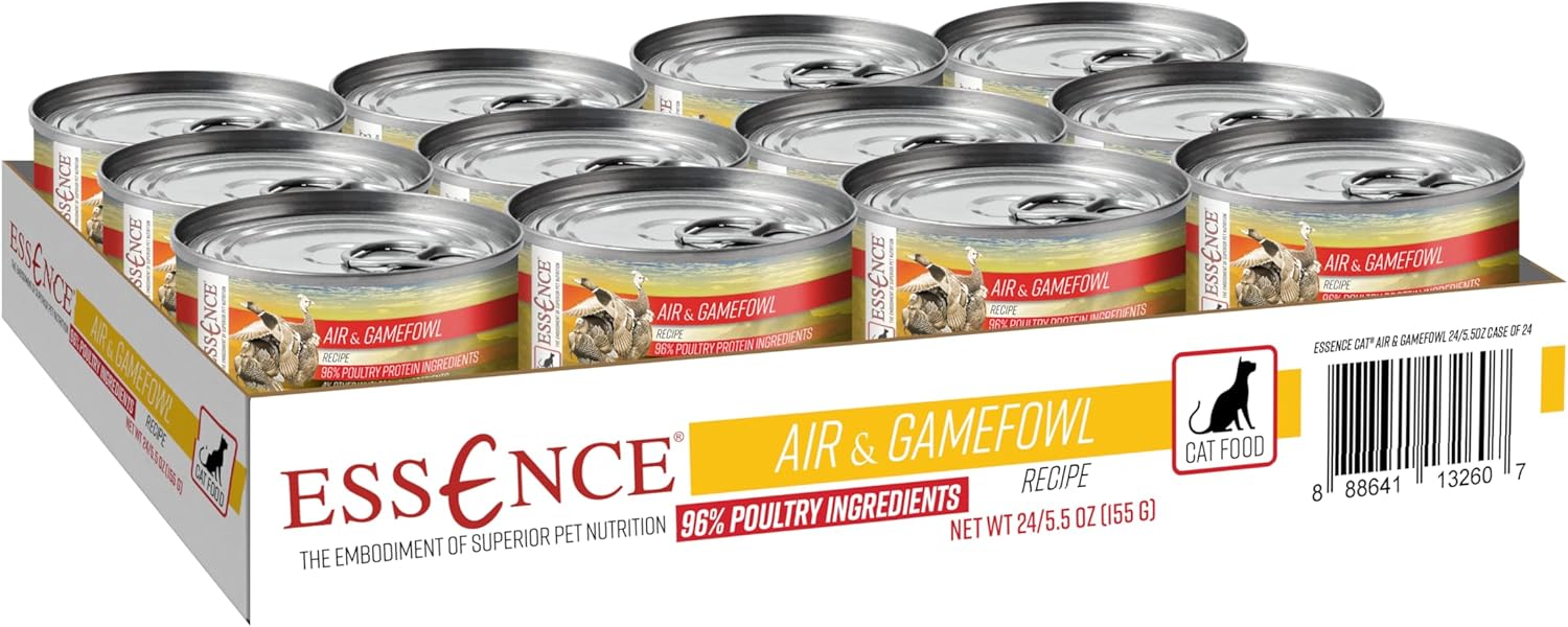 Essence CAT Air & Game Fowl Wet cat Food, 5.5oz, case of 24
