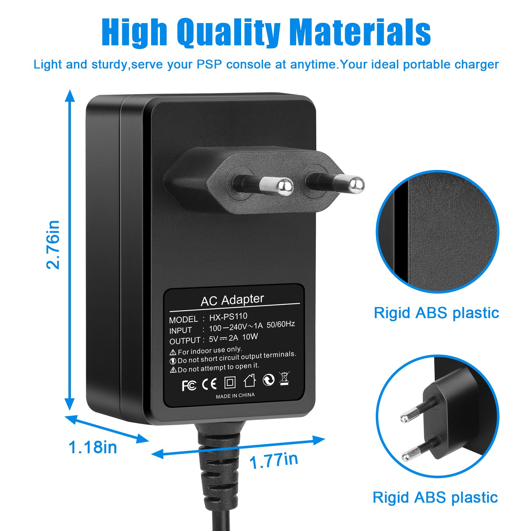 REACELL 5V 2A Cargador Compatible con Sony PSP Serie (PSP-1001/2001/2004/3001/3004/E1004) — view 4