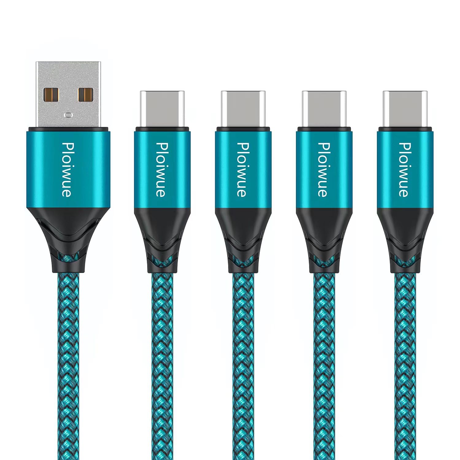 4Pack USB C Charger Cable (2M +2M+3M+3M) USB A to USB C Type C Charger Fast Charging 3A Lead Braided for Samsung Galaxy S22 S21 S20,Pixel 8 7 6,PS5,Switch