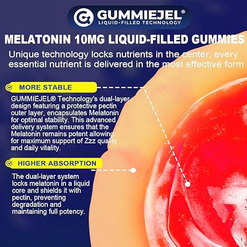 Miniatura 7 de Paquete de 2 gomitas de melatonina sin azúcar, 10 mg 20 mg de glicinato de magnesio y melatonina para adultos, Ashwagandha, L-teanina, B6, B12,