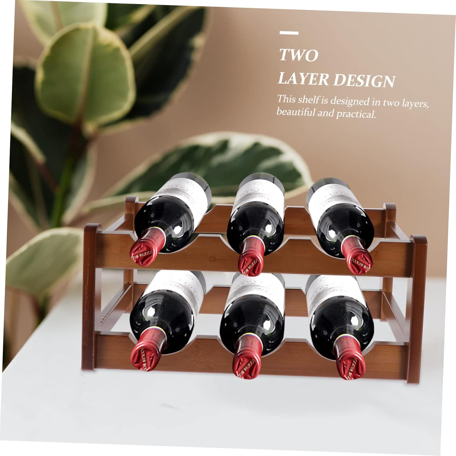 Wine Racks Countertop Standing Wine Rack Bottle Storage Non-Slip Stable Design