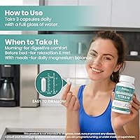 Vista 9 de Magnesium Citrate Capsules for Constipation & Sleep Support - Vegan Magnesium Citrate Supplement with Vitamin B6 & L-Theanine for High Absorption