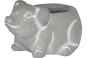 Classic Home and Garden Cement Buddies Pig Planter