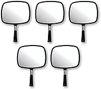Vista 1 de Mirrorvana Paquete de 5 espejos de mano grandes y cómodos (negro)