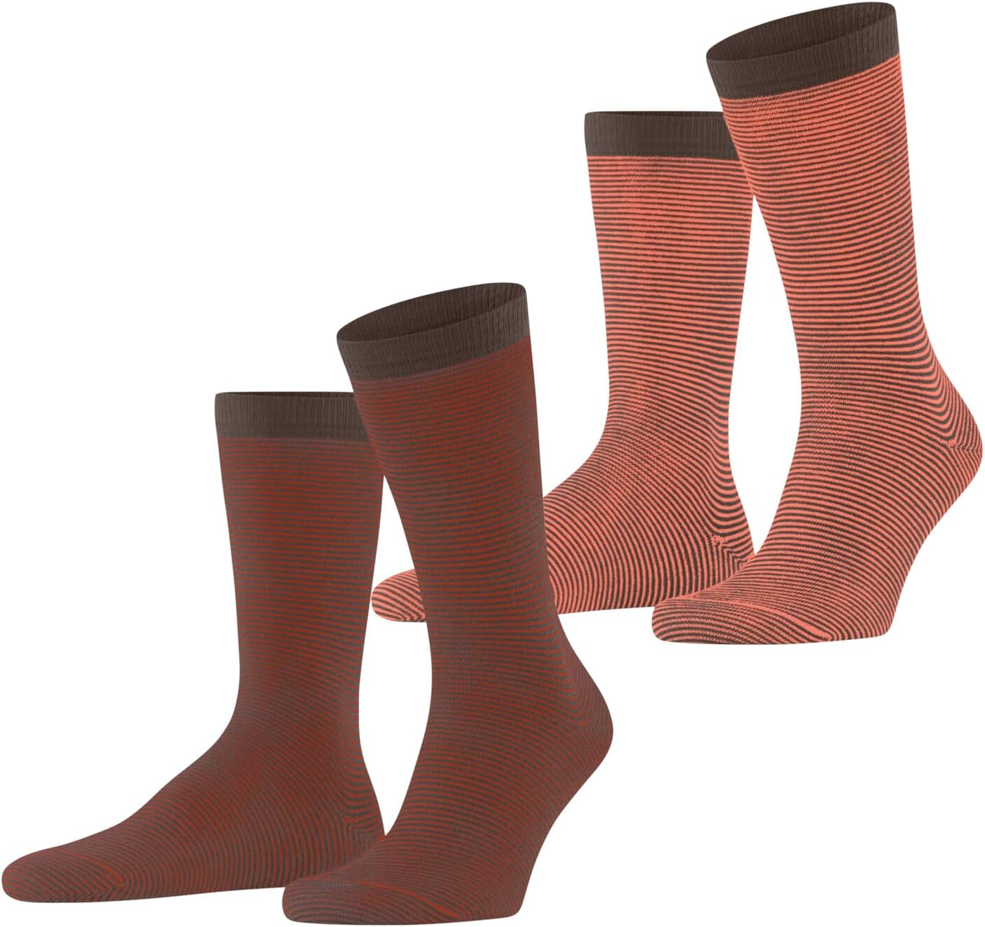 ESPRIT Calzini Uomo 2 Paia – Cotone A Coste, Colour Block, Altezza Media, Vestibilità Confortevole, Taglie 39-46 - 3