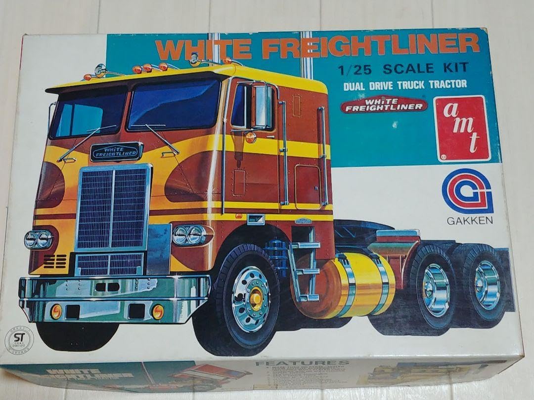 amt 1/25 ホワイト フレイトライナー Amazon.com: AMT White Freightliner 2-in-1 SC/DD Cabover Tractor