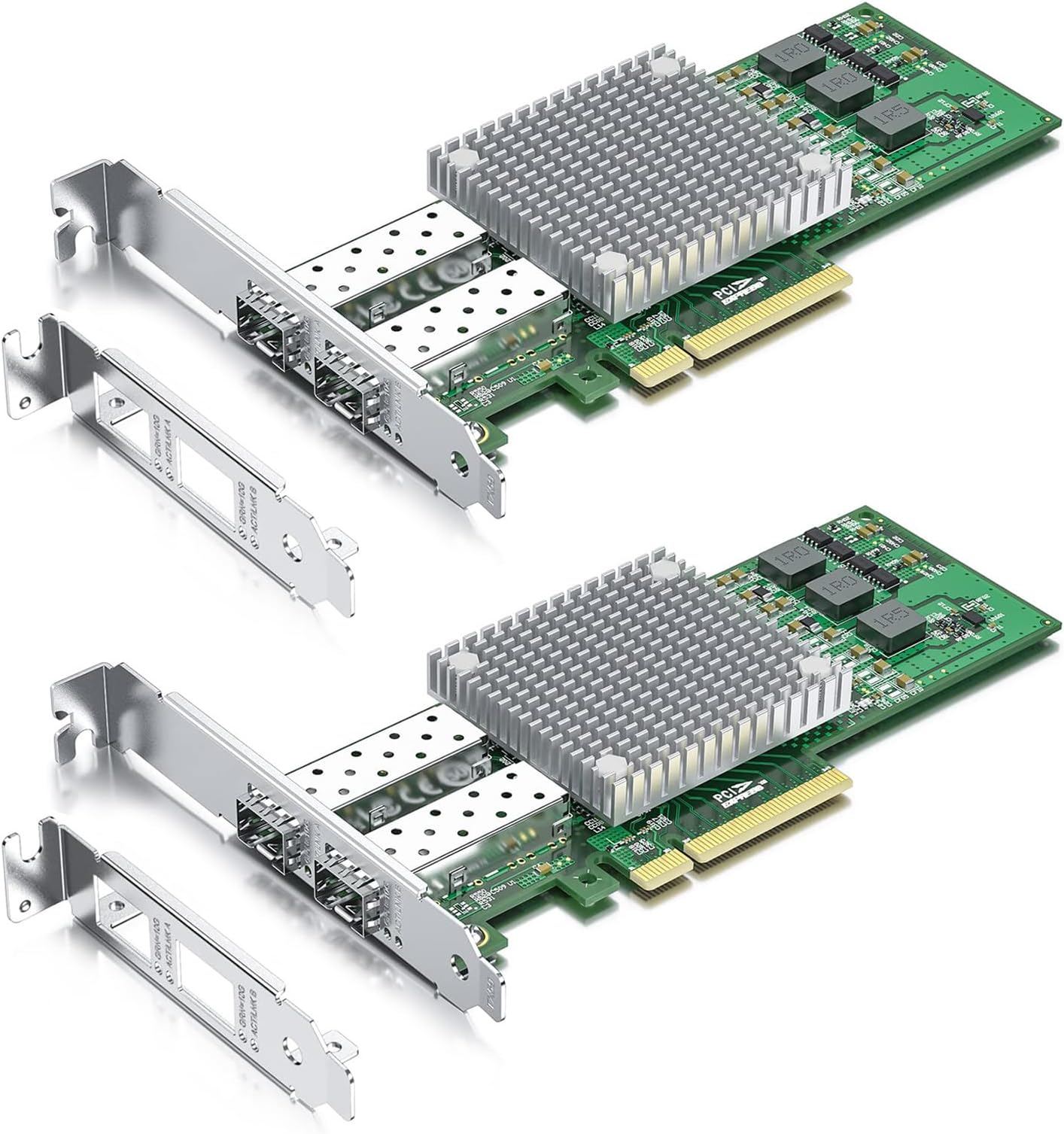 10Gb PCI-E NIC Network Card, with Broadcom BCM57810S Chipset, Dual SFP+ Port, PCI Express Ethernet LAN Adapter Support Windows Server/Windows/Linux/VMware, 2-Pack