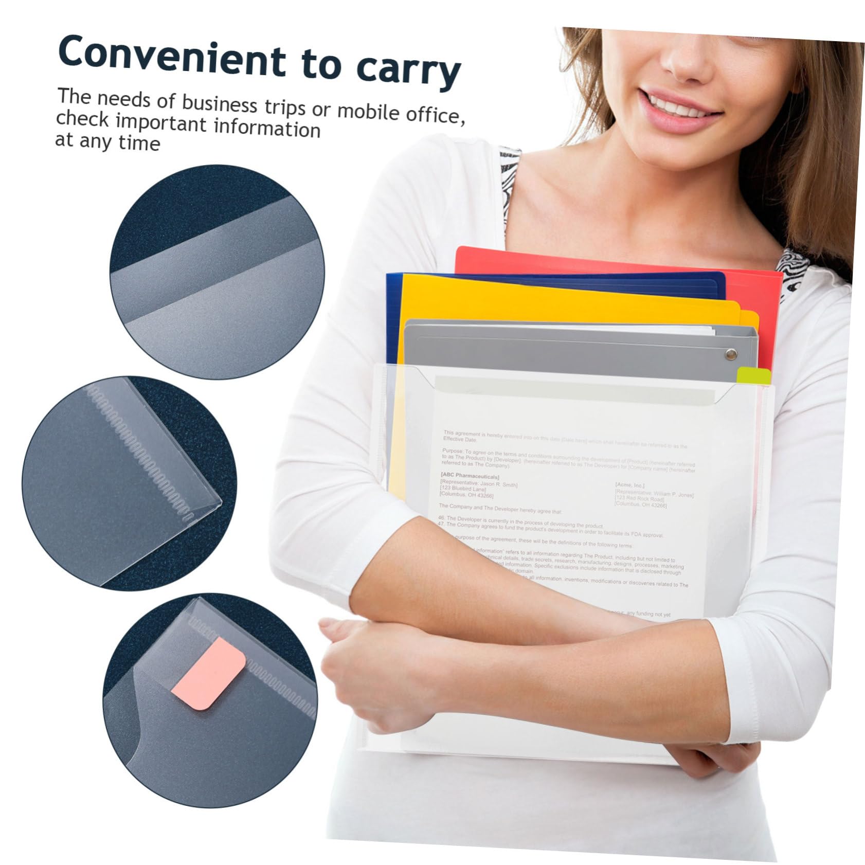 36 transparente Dokumentenmappen – transparente Dokumententaschen für einfache Aufbewahrung – ideal für Zuhause, Schule, Büro und effiziente Papierverwaltung