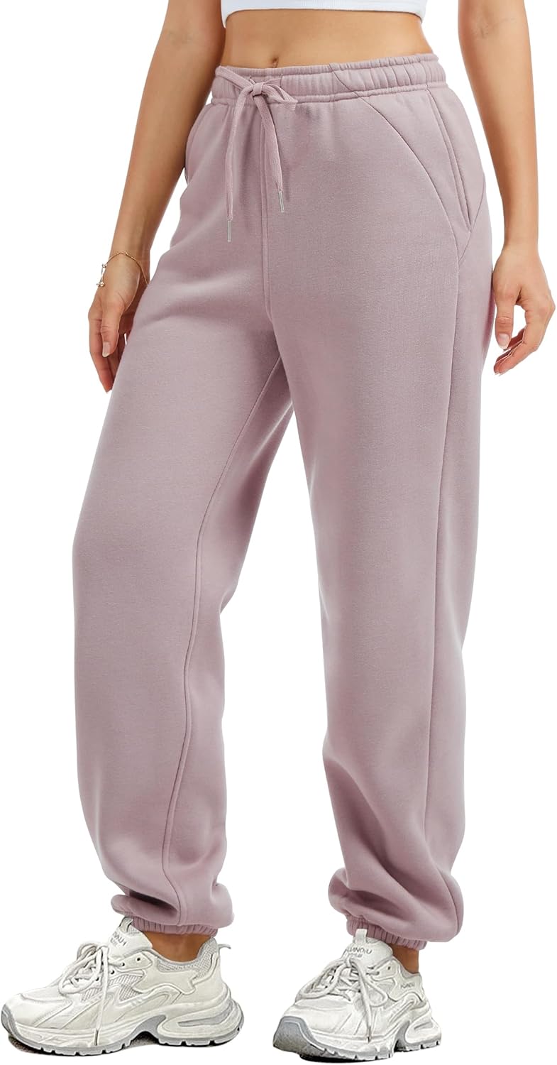 Cyenaly Women Sweatpants Baggy Lounge Pants Fleece Lined Sweat Pant Workout Active Joggers with Pockets Fall Clothes 2025