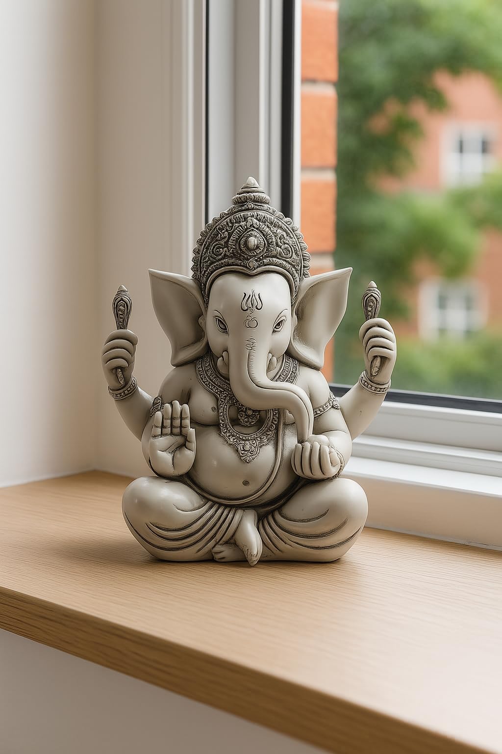 Statue Ganesh calme pour tableau de bord de voiture et bureau