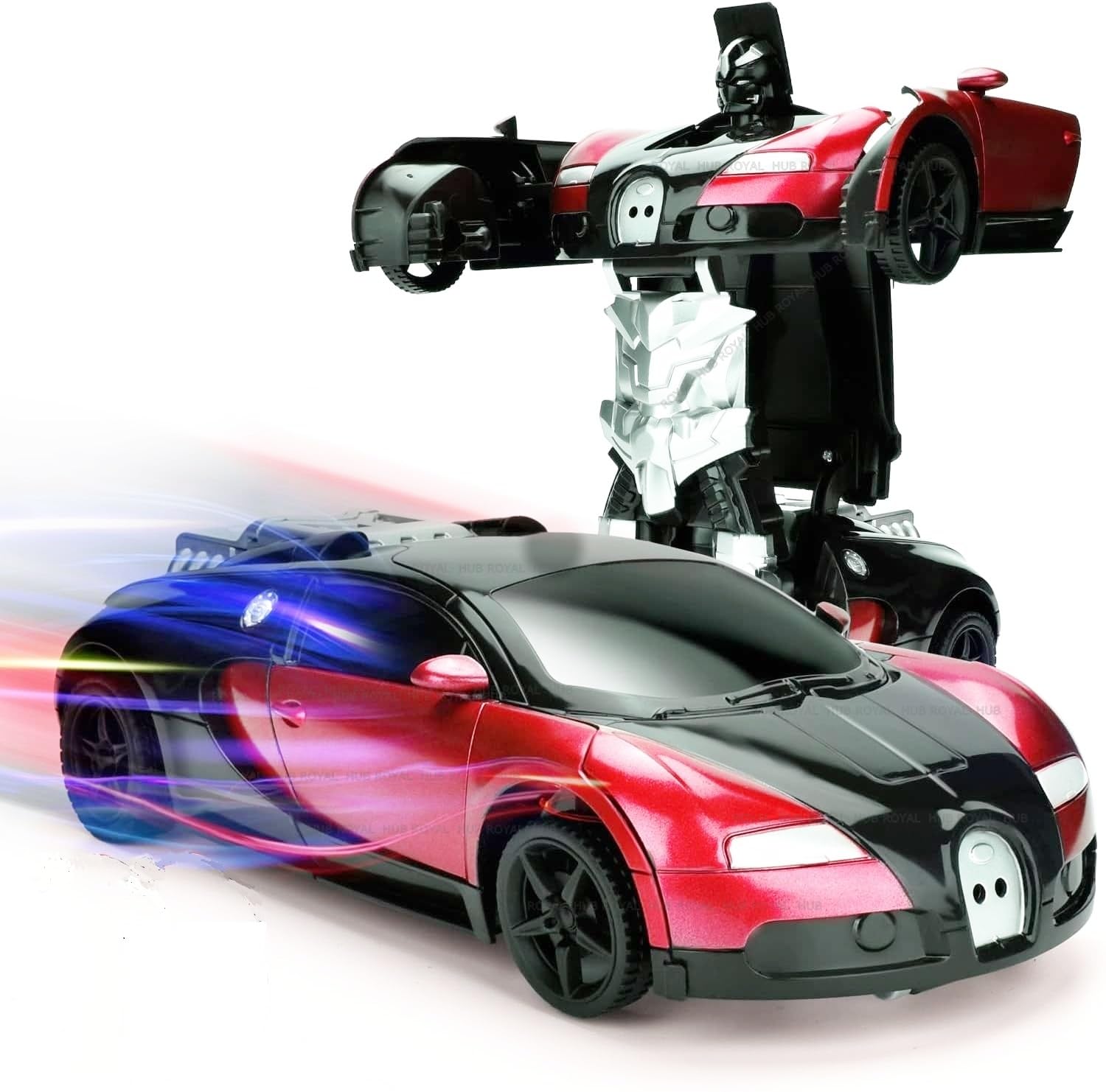 1:24 Scale Robot Car Transform Robot Car With Deformation&360 Speed Drifting,Automatically,Robot Toy,With Light&Sound For Kids Rc Car Indoor&Outdoor For 1 To 10 Year,Multicolor