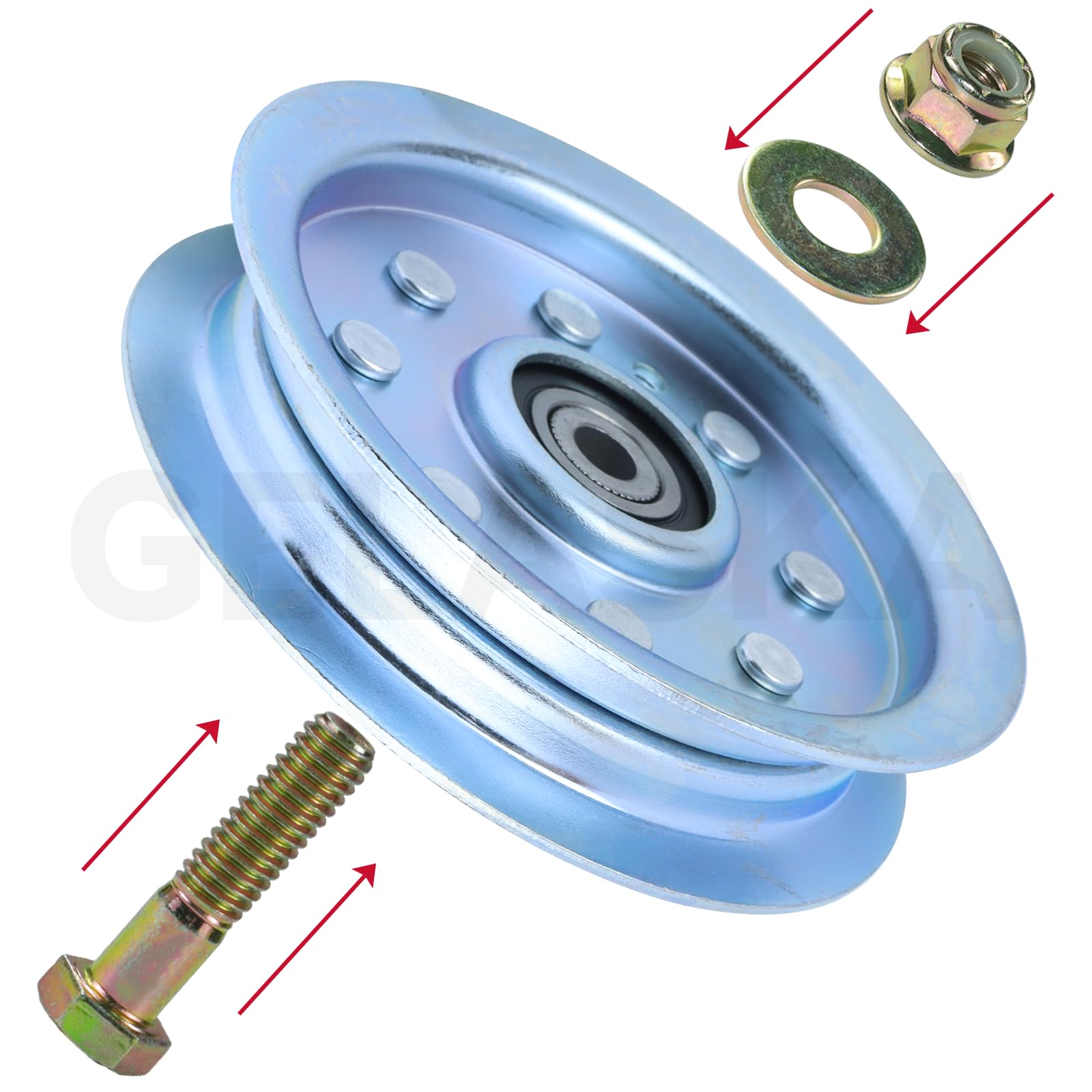 GELASKA 756-04129B Poulie tendeur 4,25 remplace Troy Bilt 753-08171 Poulie tendeur, poulie 756-04129, Cub Cadet 756-04129, 753-08068, 753-08068A, 756-041129 29C, Oregon sur 78-065, Rotary 12675 9377