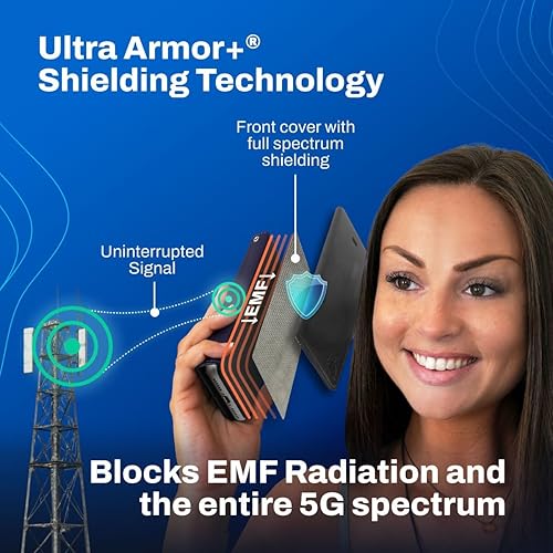 Miniatura 5 de DefenderShield Bloqueador universal E M F para cubierta de teléfono celular, delgado y ligero bloqueador de radiación de espectro completo para