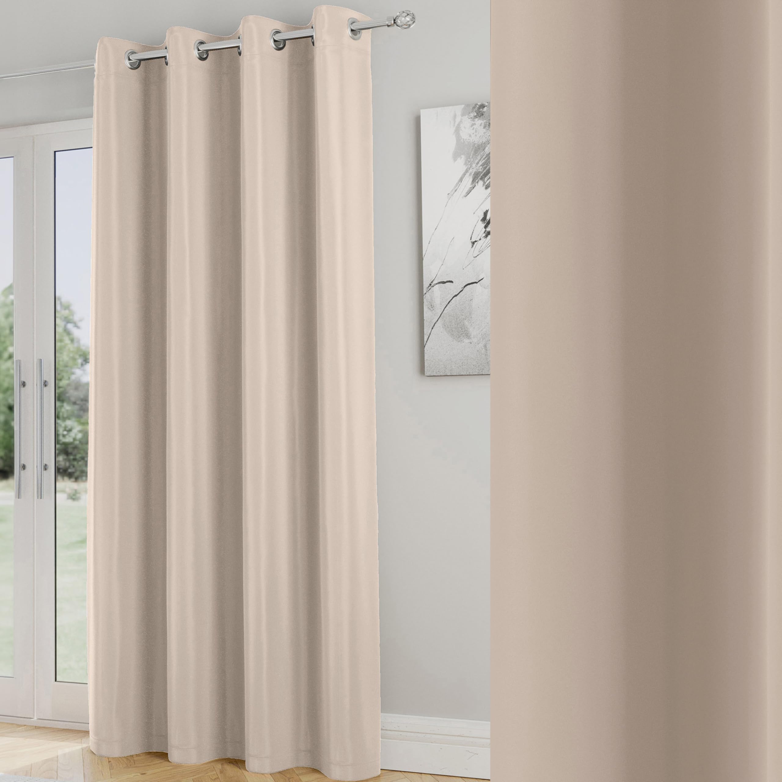 The Very Collection Woven Blackout Eyelet Door Curtain 66X84