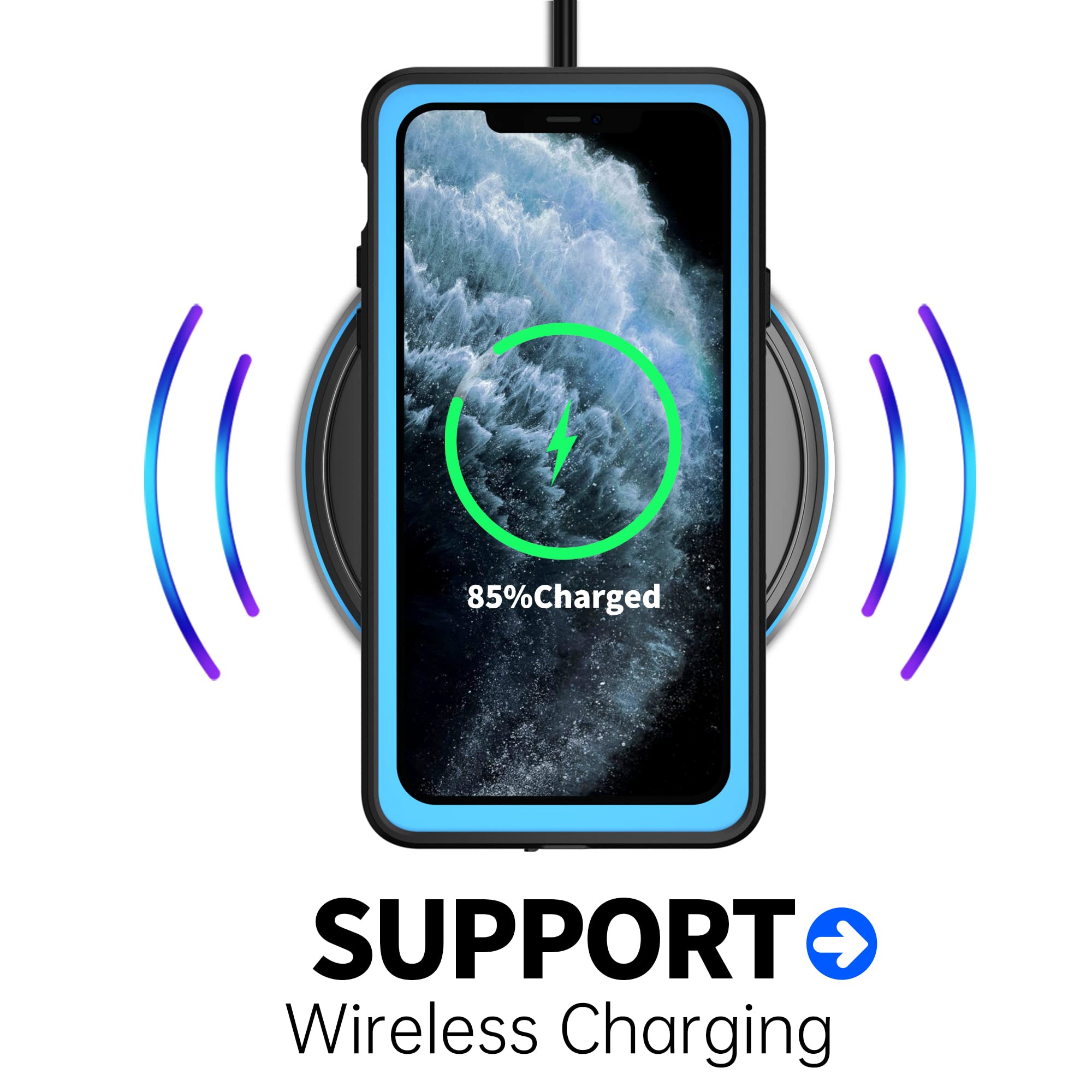 BEASTEK Funda impermeable para Apple iPhone 11 Pro, serie NRE, a prueba de golpes, bajo el agua, IP68, con protector de pantalla integrado, funda protectora resistente de cuerpo completo, para iPhone