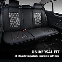 Vista 4 de Coverado Seat Covers Full Set, Black Car Seat Covers Front Seats Back Seat Cover, Breathable Car Seat Cushion, 5 Seats Universal Seat Covers for